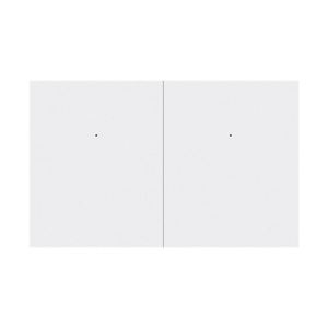 Interruptor de Pared Minimalista de 2 Botones, Plástico Blanco, Diseño Moderno - Product Image 2