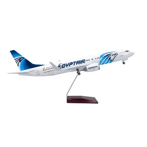 Modelo de Avión B737 a Escala 1/85 de 47 cm, Réplica del Avión <span class=keywords><strong>Egipto</strong></span> 737 con Luces, Adorno de Avión de Pasajeros Simulado, Regalo de Colección - Product Image 1