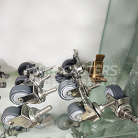 1.5 "2" pouces en acier inoxydable SUS 304 roulette TPR chariot outils roue conductrice vis silencieuse M10 OEM personnaliser 316