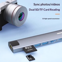 Ekspansi HUB Tipe-C untuk Pembagi USB dengan Port Ethernet & microSD (10 Port)