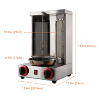 Machine Professionnelle Mini à Shawarma Commerciale d'Usine Électrique et Gaz, Kebab Doner Gyro Shawarma en Acier Inoxydable
