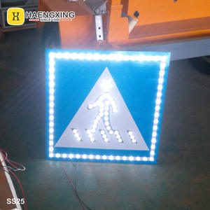 Sensor de microondas tráfico cruce de peatones Solar 650mm exterior intermitente blanco LED Solar señal de seguridad - Product Image 3