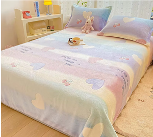 Coperta, Coperta in pile corallo, Coperta in <span class=keywords><strong>flanella</strong></span>, Coperta da divano con cartoni animati, Lenzuolo <span class=keywords><strong>singolo</strong></span>, Coperta per pisolino con aria condizionata - Product Image 6