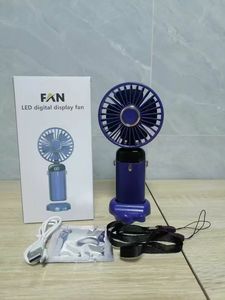 N15 Xách Tay Mini Cầm Tay Hiển Thị Kỹ Thuật Số Quạt Điện Có Thể Gập Lại Nhỏ Đứng <span class=keywords><strong>Fan</strong></span> Ba Gió Cho Sinh Viên Ngoài Trời Mùa Hè Sử Dụng - Product Image 2