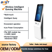 Kiosque intelligent sans fil pour les files d'attente avec écran tactile LED LCD Android QMS Software Pager Queue Calling Service Equipment