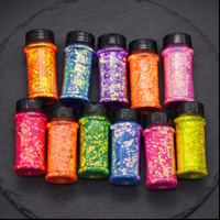 Paillettes holographiques en vrac, paillettes pour gobelets à effet globe de neige, formes mélangées pour la décoration de Noël