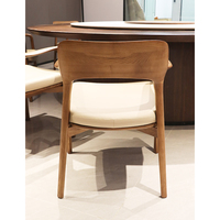 Chaise de salle à manger de luxe personnalisée pour hôtel, café, restaurant, structure en bois, siège rembourré, mobilier de restaurant moderne