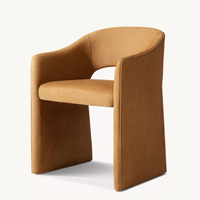 Nouvelle conception de meubles de restaurant, chaises de loisirs en cuir, chaises de salle à manger à dossier ouvert