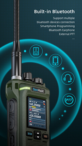 Senhaix GT-<span class=keywords><strong>12pro</strong></span> วอล์คกี้ทอล์คกี้มือถือ, มัลติแบนด์สำหรับกลางแจ้งแอปมือถือการวัดความถี่ในการเขียนบลูทูธได้อย่างรวดเร็ว - Product Image 4