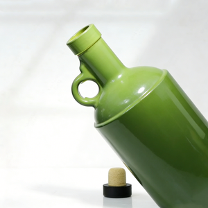 Bottiglia di Vetro Classica per Olio d'Oliva 50cl 75cl, Barattoli con Manico in Ceramica <span class=keywords><strong>Verde</strong></span> Stile California 500ml 750ml per Olio di Avocado <span class=keywords><strong>e</strong></span> Olio di Camelia - Product Image 5