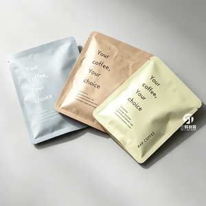 Bolsas de Embalaje de Alimentos con Impresión Personalizada en China, Bolsas de Papel de Aluminio con Sellado de Tres Lados y Asa para Colgar, para Café y Té en Bolsitas, MOQ Bajo - Product Image 4