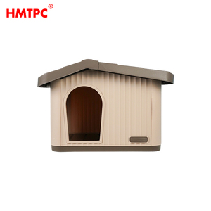 Outdoor-Kunststoff-Hundehütte mit öffnungsfähiger Tür, belüftetem Design, wasserdichtem Dach, erhöhtem Boden und leicht zu reinigender Hundehütte für Hunde - Product Image 2