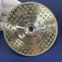 Meule diamantée électrolytique robuste pour meulage en biseau |   Disque à motif maillé double face pour meuleuses d'angle (filetage M14 / 5/8-11)