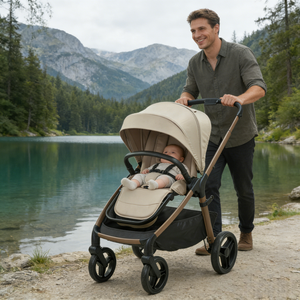Passeggino Pieghevole Automatico 2 in 1 per Neonati e Bambini, <span class=keywords><strong>Seggiolino</strong></span> <span class=keywords><strong>Auto</strong></span> Portatile, Carrozzina da Viaggio - Product Image 1