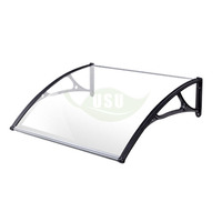 Auvent de porte à revêtement uv, en polycarbonate luxueux en aluminium, auvent/pc