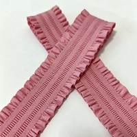Bande élastique plissée à volants brodés en dentelle de 5 cm pour robe, jupe, pantalon YEA24
