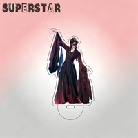 Standee Akrilik Kreatif Ju Jingyi 10cm, Dekorasi Meja Selebriti, Hadiah Ulang Tahun untuk Teman, Koleksi Gantungan Kunci