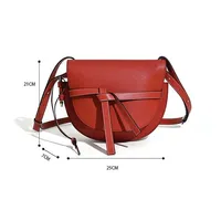 Sac bandoulière vintage pour femme avec nœud décoratif, sac à l'épaule en cuir PU, mini sac à bandoulière tendance pour femme, sac à main quotidien OEM ODM