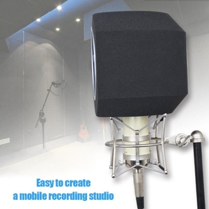 Micrófono Wind Shield Bola de aislamiento Acústico <span class=keywords><strong>para</strong></span> Record Studios Micrófono Espuma absorbente de sonido Diseño de sello de cinco lados filtro PF8 - Product Image 6