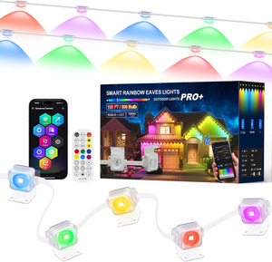 100ft vĩnh viễn kỳ nghỉ chiếu sáng giáng sinh trang trí pixel thông minh <span class=keywords><strong>LED</strong></span> eave Strings ánh sáng ngoài trời IP67 rgbic <span class=keywords><strong>LED</strong></span> điểm đèn - Product Image 2