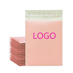Sac à bulles en film co-extrudé biodégradable écologique rose nude 11x13+4CM, épais, pour cosmétiques, bijoux, CD, enveloppe personnalisée avec logo - Product Image 1