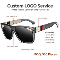 Vente en gros de lunettes de soleil polarisées design de luxe avec logo personnalisé en plastique UV400 pour femmes hommes élégantes pour les loisirs conduite lunettes de soleil