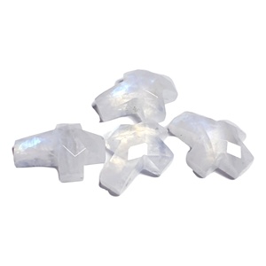 Haute qualité croix forme Rose coupe arc-en-ciel pierre de lune toutes les formes tailles coupe commandes personnalisées pierre précieuse en vrac pour la fabrication de bijoux gemmes - Product Image 4