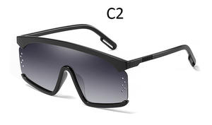 Gafas de Sol Personalizadas con Logotipo, Modernas, para Hombre y Mujer, Montura Grande, Parte Superior Plana, Color Rojo, Protección UV400, Gafas de Sol Extra Grandes de una Pieza para Mujer - Product Image 5