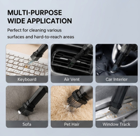 Mini souffleur de voiture sans fil portable à moteur à brosse haute vitesse, batterie 8400 mAh, 3 buses, aspirateur multifonctionnel pour le nettoyage de la poussière