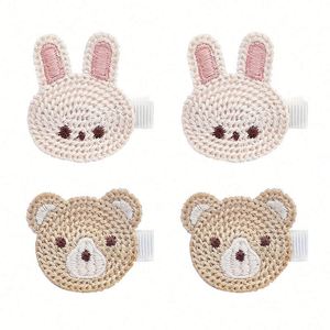 Elegante Pinza de Pelo de Acetato con Diseño de Oso y Conejo para Niñas Pequeñas, Regalo Infantil, Marca LX - Product Image 5
