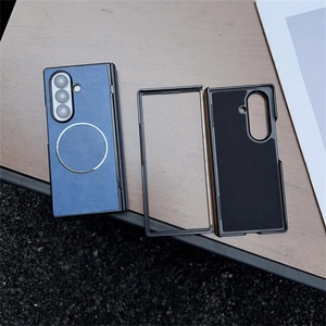 Étui en cuir à motif pour Samsung Galaxy Z Fold 7 5 4 3, nouvelle coque magnétique pour Galaxy Z Fold6 Fold7, compatible avec la charge sans fil - Product Image 4
