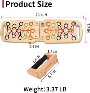 Planche à pompes pliable en bois, portable pour usage domestique, avec poignées en bois massif et <span class=keywords><strong>guide</strong></span> graphique - Product Image 2