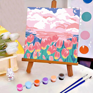 2025 yeni küçük resim Diy numaraları kitleri tarafından çerçeveli kedi boyama boya numaralandırılmış çocuk çocuk için - Product Image 3