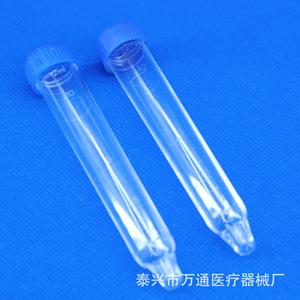 Tubos de ensayo desechables Taixing Wantong para análisis de sedimento urinario, 12 ml, graduados, con fondo puntiagudo y tapa de rosca de plástico - Product Image 1