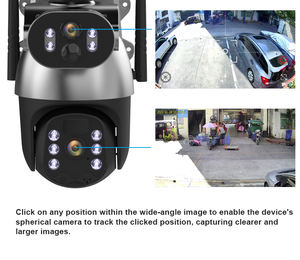 Dual Lens Full Color CMOS Smart AI Technology HD Outdoor IP Solar Wifi <strong>Camera</strong> 30 Meter Night Vision I+Cam Memory Card Storage - Product Image 5