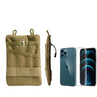 Kit d'outils multifonctionnel EDC portable pour l'extérieur, portefeuille tactique, système de sangles Molle personnalisé pour clés de voiture, pochette