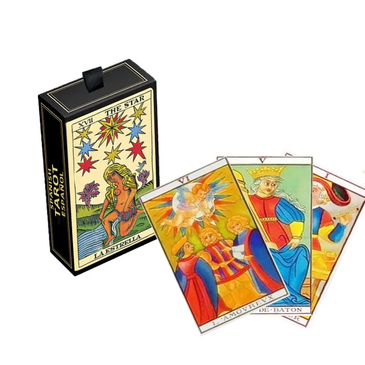Cartas del tarot en espanol cartas baraja de tarot de bonne qualité avec guide