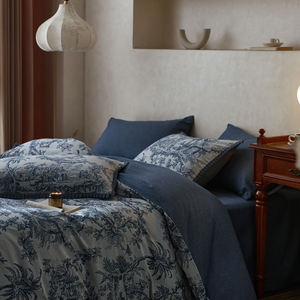 Housse de couette en jacquard tissé de couleur architecture à l'encre de style manoir français, taille Queen, ensemble de literie en coton 60 fils - Product Image 4