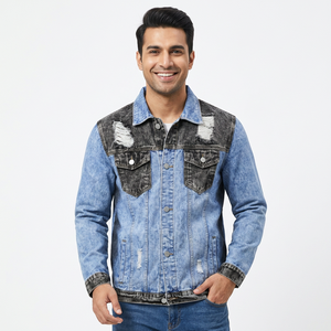 Customizable <b>Men</b> <b>Denim</b> <b>Jacket</b> With Cotton Filling Vintage Washed Breathable Fabric Factory Wholesale Oem Odm Soft Comfortable - Product Image 1
