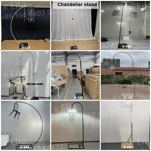 SMOOTH Hot Sales Chandelier <b>Stand</b> Black Metal Arch Support Craft Wedding <b>Stand</b> for Chandelier Decoration <b>Backdrop</b> Aisle <b>Stand</b> - Product Image 6
