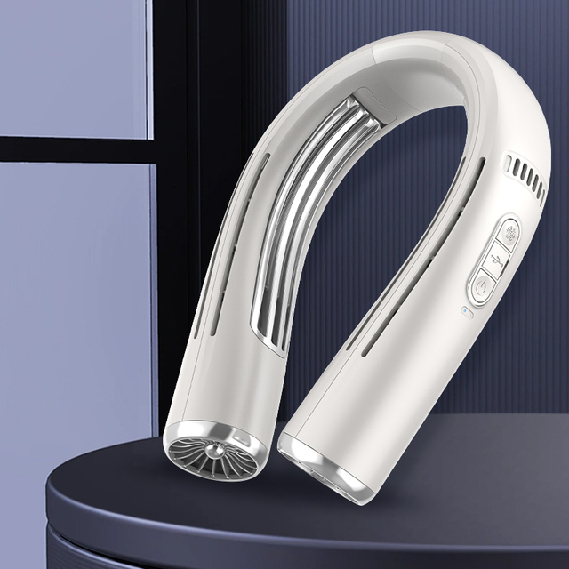 Newest Rechargeable Hanging Neck Fan Portable Neck Air Conditioner Portable Wearable Neck Fan Bladeless USB 6000 MAh Sport Fan
