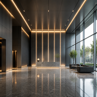 Panneau mural artistique moderne en aluminium perforé insonorisant pour centres commerciaux et villas