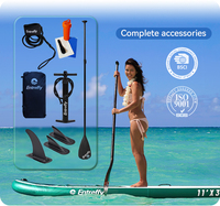 Planche de SUP gonflable double couche Drop Stitch ultralégère et écologique, certifiée BSCI, pour voyage, 11'*33''*6''