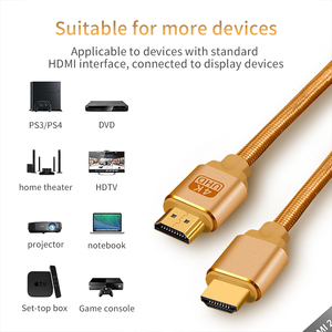 5M Latest <span class=keywords><strong>Ultra</strong></span> High Speed Gold HDMI Male to Male 4K Aluminum Shell HDTV PS4 HDMI 2 1 Cable CAR Projector 4K HDMI cable - Product Image 5