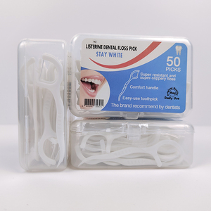 50 pièces de cure-<span class=keywords><strong>dents</strong></span> à fil dentaire de haute qualité, emballés dans une boîte carrée en plastique robuste, hygiéniques et étanches à l'humidité, pour le nettoyage quotidien des <span class=keywords><strong>dents</strong></span> en famille - Product Image 2