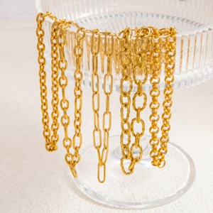 Collar de Acero Inoxidable con Baño de Oro de 18K, Diseño Moderno con Cierre de Resorte, de Alta Gama, Resistente a la Decoloración, Hecho a Mano, Joyería DIY para Mujer - Product Image 3