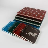 Carnet à spirales A4 à couverture rigide avec motif zèbre imprimé sur mesure, 100 feuilles, couverture en PU et papier, cadeau
