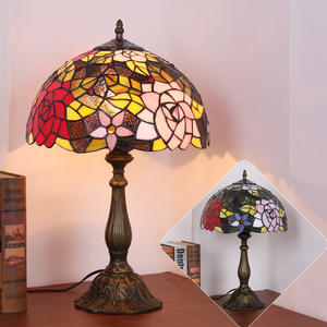 Lampe décorative en verre teinté de style campagnard rustique, rose, éclairage respectueux des yeux pour les chambres, les hôtels, les cafés, les salles d'exposition - Product Image 3