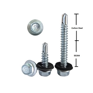 스테인레스 스틸 304 탄소강 435 <span class=keywords><strong>BI</strong></span> 금속 육각 헤드 판금 용 자체 드릴링 나사 - Product Image 6