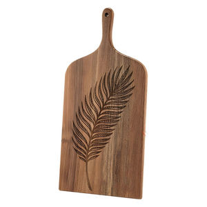 Planche à découper en bois nature de haute qualité avec poignée planche à pizza logo personnalisé planche à steak dessert pain en acacia plateau de service - Product Image 5